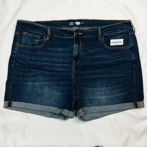 Old Navy Womens High Rise Fitted Jean Shorts Size